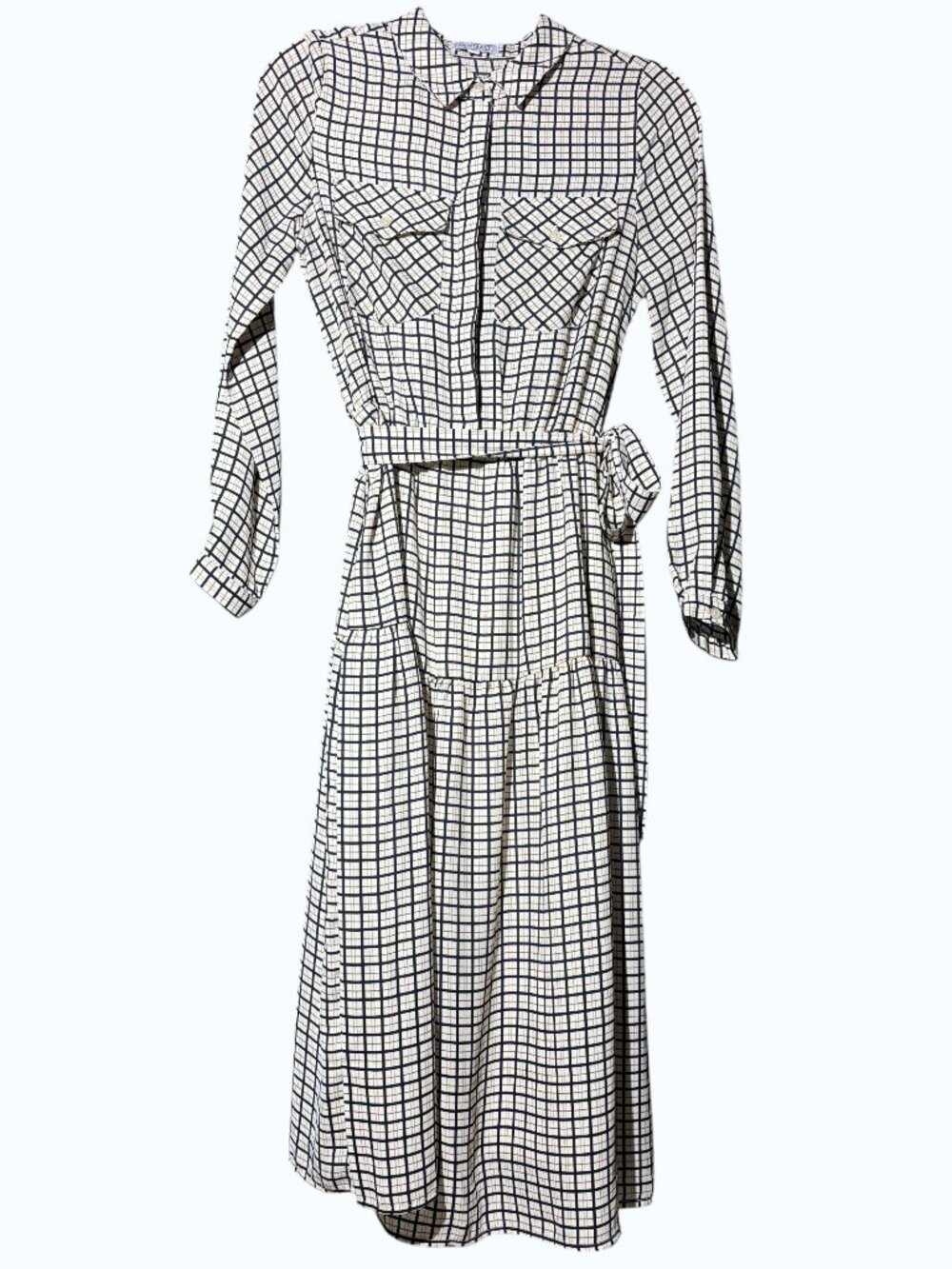 Sweet Salt Tattersall Plaid Long Sleeve Maxi Dress